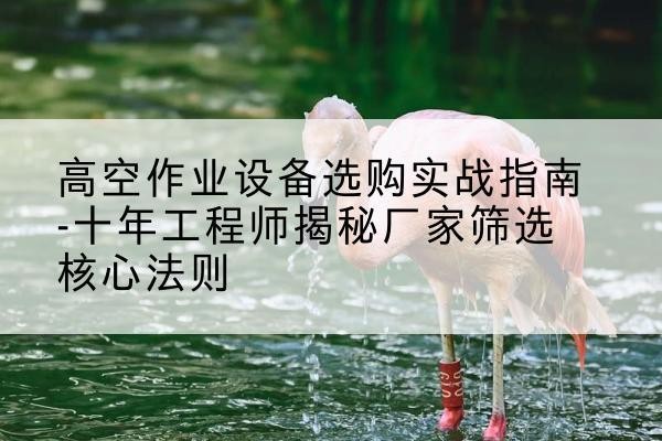 淄川剪叉式升降机厂家-高空作业设备选购实战指南-十年工程师揭秘厂家筛选核心法则
